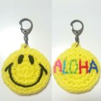 作品ALOHA 刺繍入り にこちゃんキーホルダー☺