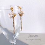 作品Cloud Pearl×ダイヤ(スワロフスキー) ピアス/イヤリング