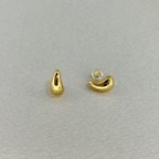 作品【K18GP】Pine nuts スタッドピアス　約20mm