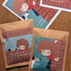 作品珈琲＆ポストカードのセット/I LOVE CHOCOLATE