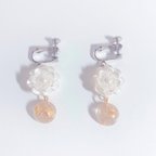 作品Yellow gold flower earring