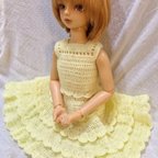 作品【MSD】クリーム色のニットドレス スーパードルフィー ミディ セーター ドール 服 ワンピース