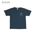 作品ビッグTシャツ/半袖【薔薇】denim