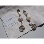 作品pearl × shell long earring パール×シェルロングイヤリング