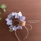 作品【受注制作】額紫陽花のブローチ　ペンダントトップにも