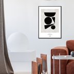 作品幾何形態のダイナミックさに圧倒されるアート　A0188/北欧モダン/アートポスター