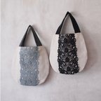 作品 Linen ×Flower lace tote  　リネン×フラワーレースのトート