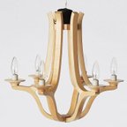 作品木のシャンデリア / Wooden chandelier / 木のランプ
