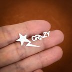 作品【くるっちゃう？】CRAZY　クレイジー・スパークル アシンメトリーおもしろピアス