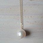作品K14GF white southern sea long necklace