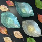 作品Leaf  葉っぱのお皿ブルー