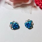 作品Blue Roseレジンピアス