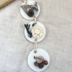 作品◌サシェガーランド◌木の実のミニサシェの3連ガーランドnuts mini sachet aroma waxbar garland ⋮ ユーカリの香り
