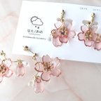 作品 揺れる桜雨 ピアス/イヤリング