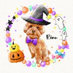 作品うちの子ハロウィンイラスト 水彩画風