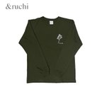 作品ビッグTシャツ/長袖【スターチス】armygreen