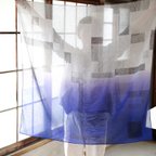作品【夜空 - akari】手染めグラデーションストール / コットンガーゼ / 夏場の日焼け 冷房対策