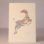 作品「飛躍する馬」ポストカード２枚セット