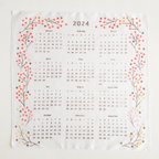 作品＊在ること 2024 calendar＊シルクスクリーン ハンカチ