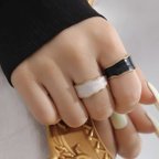 作品【White Black Gold gorgeous Rings】