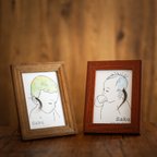 作品【　ファーストカットアート線画　】初めて切った記念の髪の毛を素敵に飾れるフルオーダーイラスト