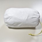 作品スタッフバッグ 2Lサイズ タイベック アウトドア シンプル 軽量 白 バッグ 巾着 マチ