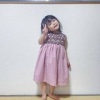 作品モリス　【子供服ワンピース】バッグダブルリボン 「すずらん」