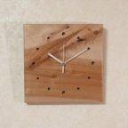 作品天然木【ミズメ《水目桜》】木製時計1（掛け時計）