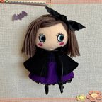 作品イーマリー　お着替えハロウィンセット(ワンピース、マント、リボン、パニエ)パープル