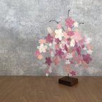 作品【重ね和紙】桜のスタンド型モビール…受注制作