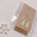 作品お花のタッセルピアス ✱❁