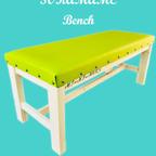 作品ソラマメ ベンチ SORAMAME Bench MI-MI-MOKO(ミーミーモコ) クッション付きベンチ 木製ベンチ 長椅子