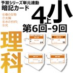 作品中学受験 暗記カード【4年上 理科 6-9回】組分けテスト対策 予習シリーズ単元連動