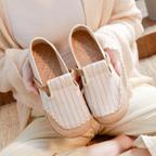 作品【受注製作】リネンフィッシャーマンシューズ 手作り靴 布靴 かわいい  シューズ/スリッポン
