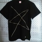 作品《C４》チェーンコードTシャツ003BKM