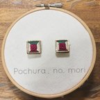 作品刺繍イヤリング