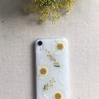 作品iphoneXr用 本物のお花のスマホケース