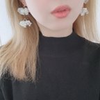 作品two-tier frill earring