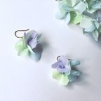 作品手染め紫陽花のピアス