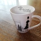 作品【送料無料】パリジェンヌのモノトーンヌマグカップ