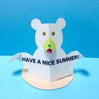作品送って飾れる夏カード〔白クマ〕