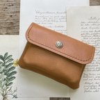 作品mare-mini-wallet：キャメル（イタリアンレザーミニ革財布）受注製作
