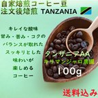 作品<送料込> 注文後焙煎コーヒー豆 タンザニア キリマンジャロ農園100g 送料込