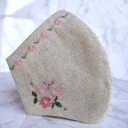 作品【受注生産】手刺繍立体マスク　桜