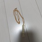 作品【蓄光】光る長方形のネックレス レジン