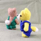 作品小さなキツネのあみぐるみ編み図 / Tiny Fox with overall amigurumi pattern 