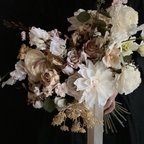 作品Wedding bouquet - antique lace - ブートニア付
