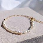 作品tiny pearl chain bracelet