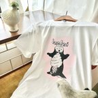 作品ハンズフリーでソフトクリームを食べるラッコTシャツ