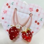 作品🍓大きないちごのヘアゴム🍓ベビー🌼キッズ🌼